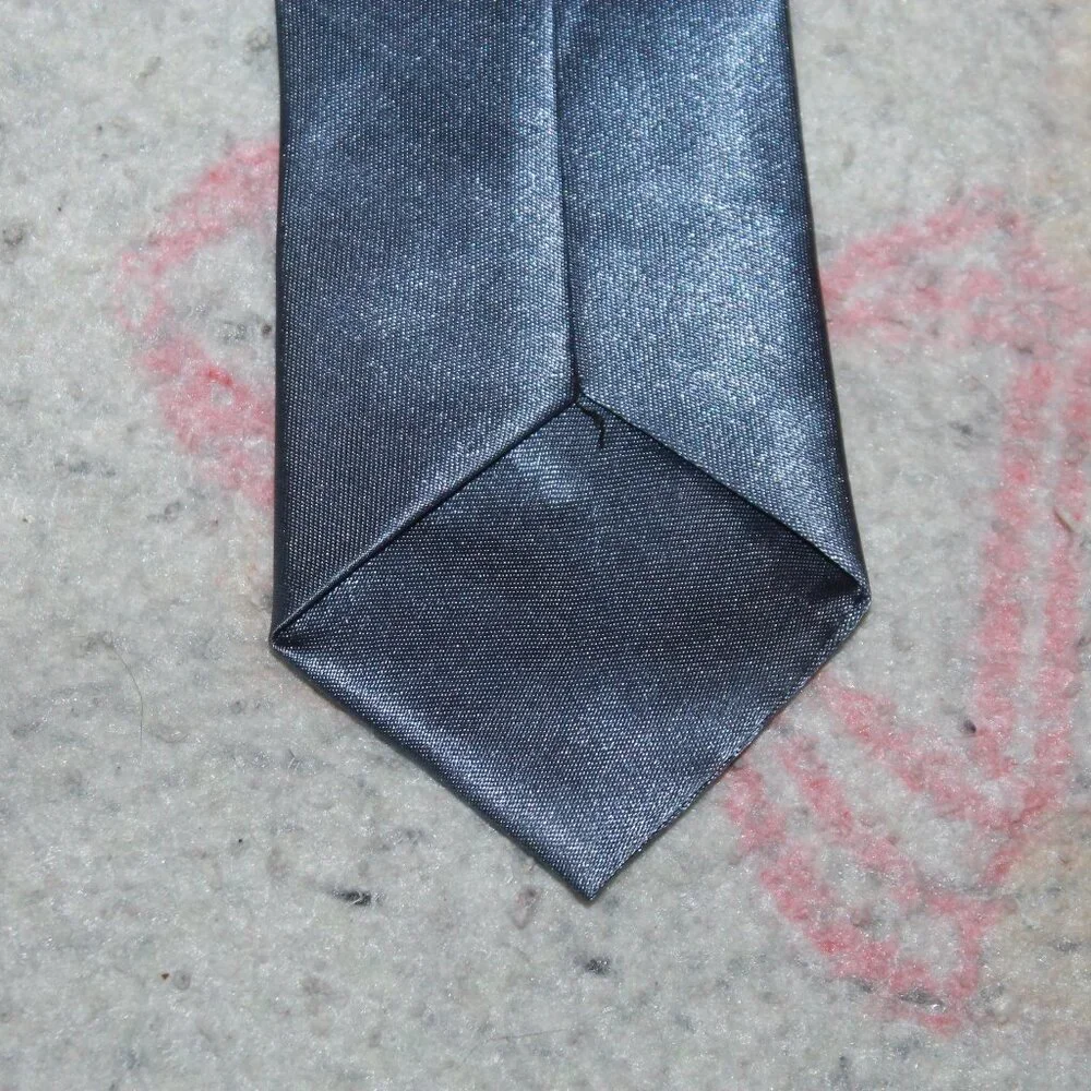 Vintage Light Blue Boys Silk Self-tie Necktie 47.5